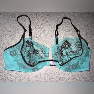 NWOT Victoria's Secret Aqua and Brown unlined Very Sexy bra Size 38D